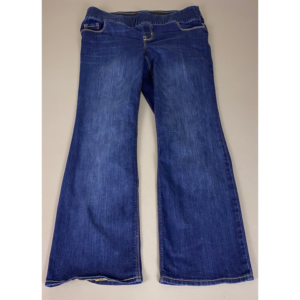 Old Navy Bootcut Jeans Women's Plus 16 Dark Wash Pull On Elastic Waist Stretch